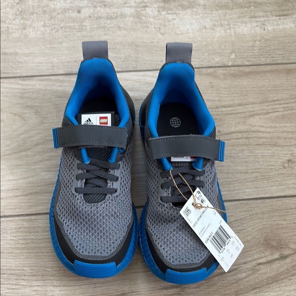Adidas Lego Kids Gray and Blue Sneakers - Picture 1 of 5
